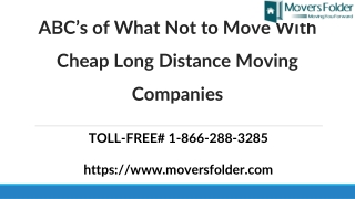 ABC’s of What Not to Move With Cheap Long Distance Moving Companies