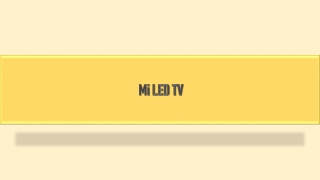 Buy Mi LED TV online at Best Prices on Bajaj Finserv EMI Store