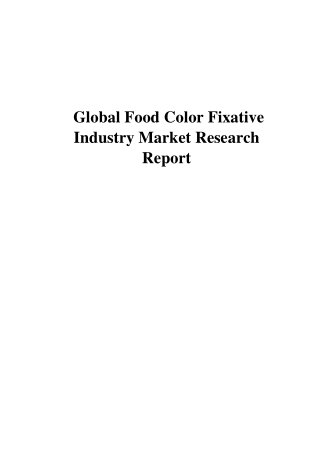Global_Food_Color_Fixative_Markets-Futuristic_Reports