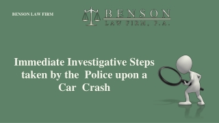 Car Wreck - Police Investigation Steps