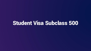 Student Visa 500 | Visa Subclass 500