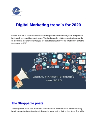 Digital Marketing trend’s for 2020