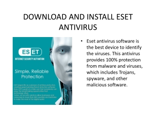 Eset.com/activate |Download  Eset Antivirus