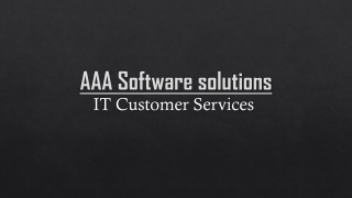 IT Customer services in New York - AAA Software Solutions