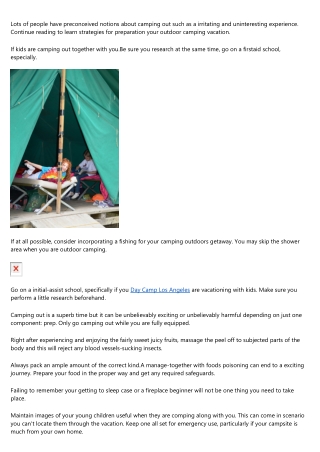 Planning For A Outdoor camping Journey To Make It More Pleasurable