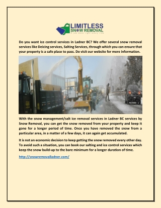 Salt For Snow Removal Ladner - Snow Removal Ladner