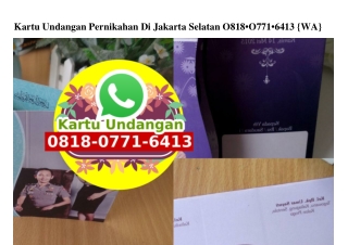 Kartu Undangan Pernikahan Di Jakarta Selatan Ô818~Ô771~6413[wa]