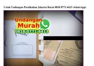 Cetak Undangan Pernikahan Jakarta Barat 0818 0771 6413[wa]