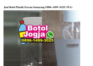 Jual Botol Plastik Eceran Semarang Ô89614993Ô25[wa]