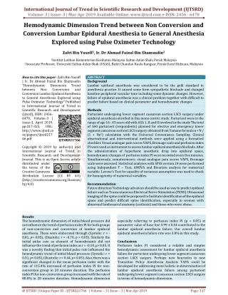 Hemodynamic Dimension Trend between Non Conversion and Conversion Lumbar Epidural Anesthesia to General Anesthesia Explo