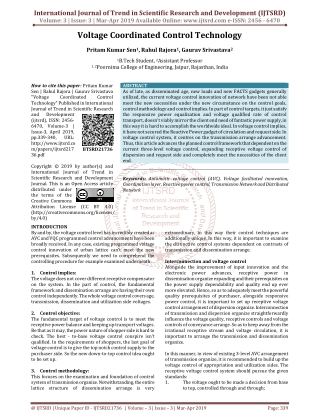 Voltage Coordinated Control Technology