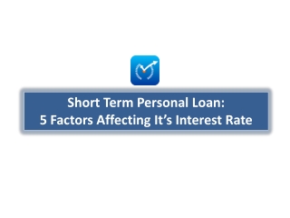 Factors affecting personal loan interest rate