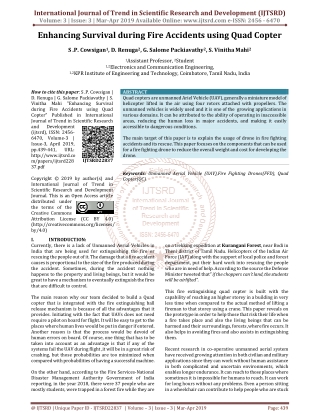 Enhancing Survival during Fire Accidents using Quad Copter