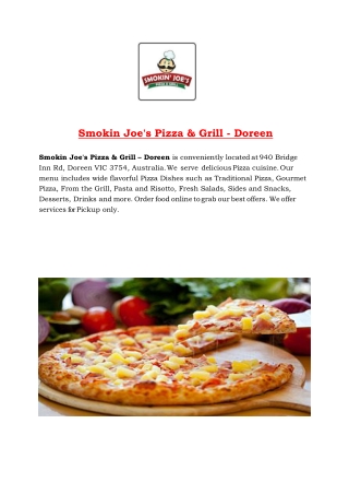 5% Off - Smokin Joe's Pizza & Grill - Pizza Restaurant Doreen, Vic