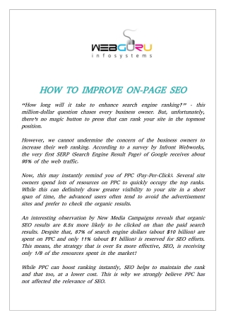 How to Improve On-Page SEO