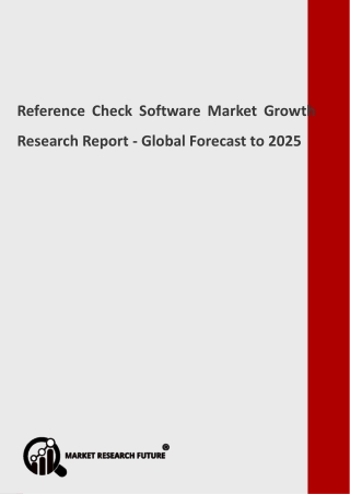 Reference Check Software Market Growth Research Report - Global Forecast to 2025