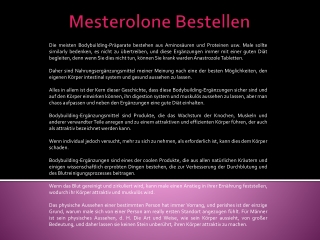 Mesterolone Bestellen