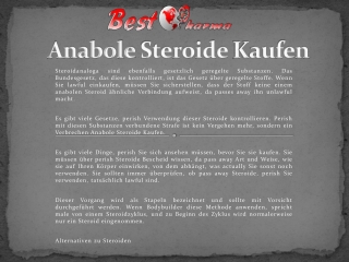 Anabole Steroide Kaufen