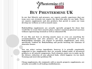 Buy Phentermine UK