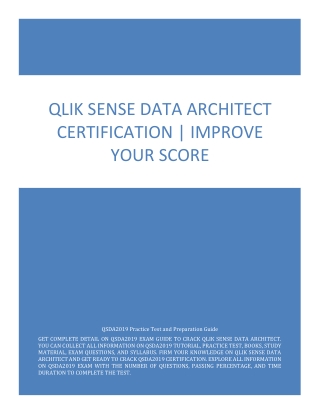 Qlik Sense Data Architect Certification Exam | Improve Your Score