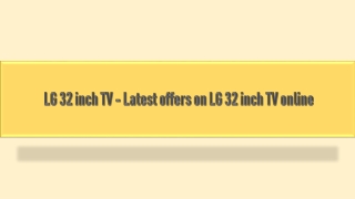 LG 32 inch TV - Latest offers on LG 32 inch TV online