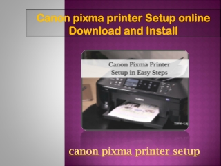 Canon pixma printer Setup Online Download