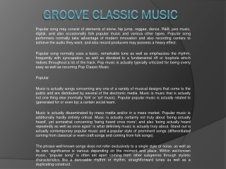 Groove Classic Music