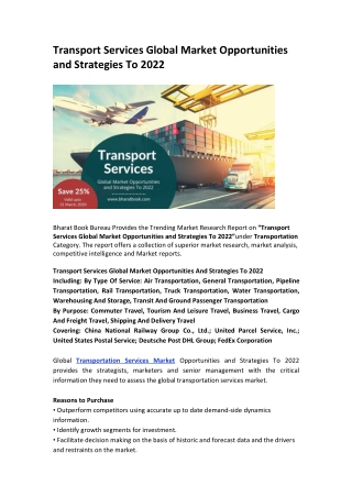 Transport Services Global Market 2019-2022