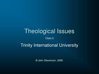 Theological Issues