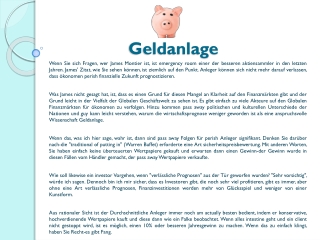 Geldanlage