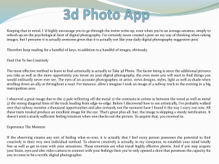 3d Photo App