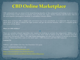 CBD Online Marketplace