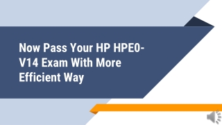 HPE0-V14 Exam Dumps