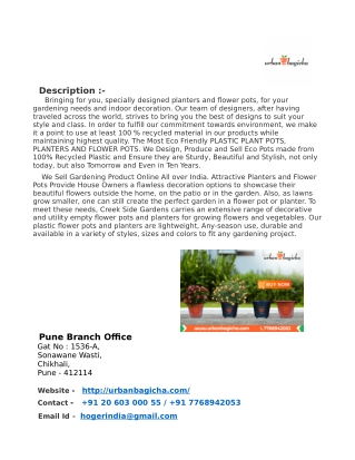 Buy Online Outdoor Planters In Pune