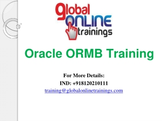 Oracle ORMB Training | Oracle RMB Online Training