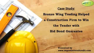 Bid Bond Guarantee – Tender Bid – Bid Bond