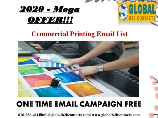 Commercial Printing Email List