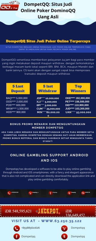 DompetQQ: Situs Judi Online Poker DominoQQ Uang Asli