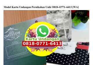 Model Kartu Undangan Pernikahan Unik Ô818–Ô771–6413[wa]