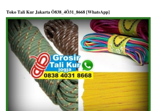 Toko Tali Kur Jakarta 0838·4031·8668[wa]