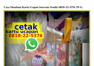 Cara Membuat Kartu Ucapan Souvenir Sendiri Ö818•22•5376[wa]