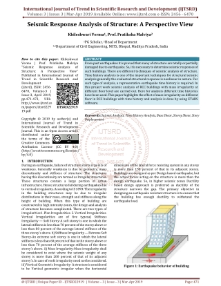 Seismic Response Analysis of Structure A Perspective View