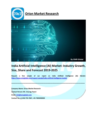 India Artificial Intelligence (AI) Market: Industry Growth, Size, Share and Forecast 2019-2025