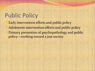 Public Policy