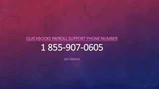 QuickBooks Payroll Support Phone Number 1855-907-0605