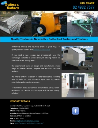 Quality Towbars in Newcastle - Rutherford Trailers and Towbars