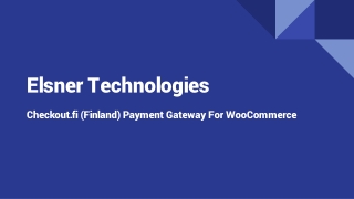 Checkout.fi (Finland) Payment Gateway for WooCommerce