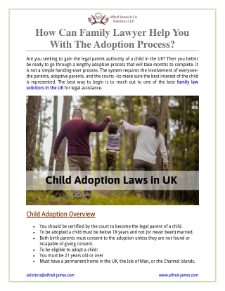 How Can Family Lawyer Help You With The Adoption Process?