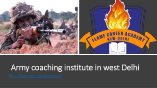 Army coaching institute in west Delhi