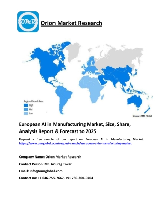 European AI in Manufacturing Market Size, Industry Share, Growth & Forecast To 2025